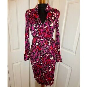 Diane von Furstenberg Vintage Leopard Wrap Dress